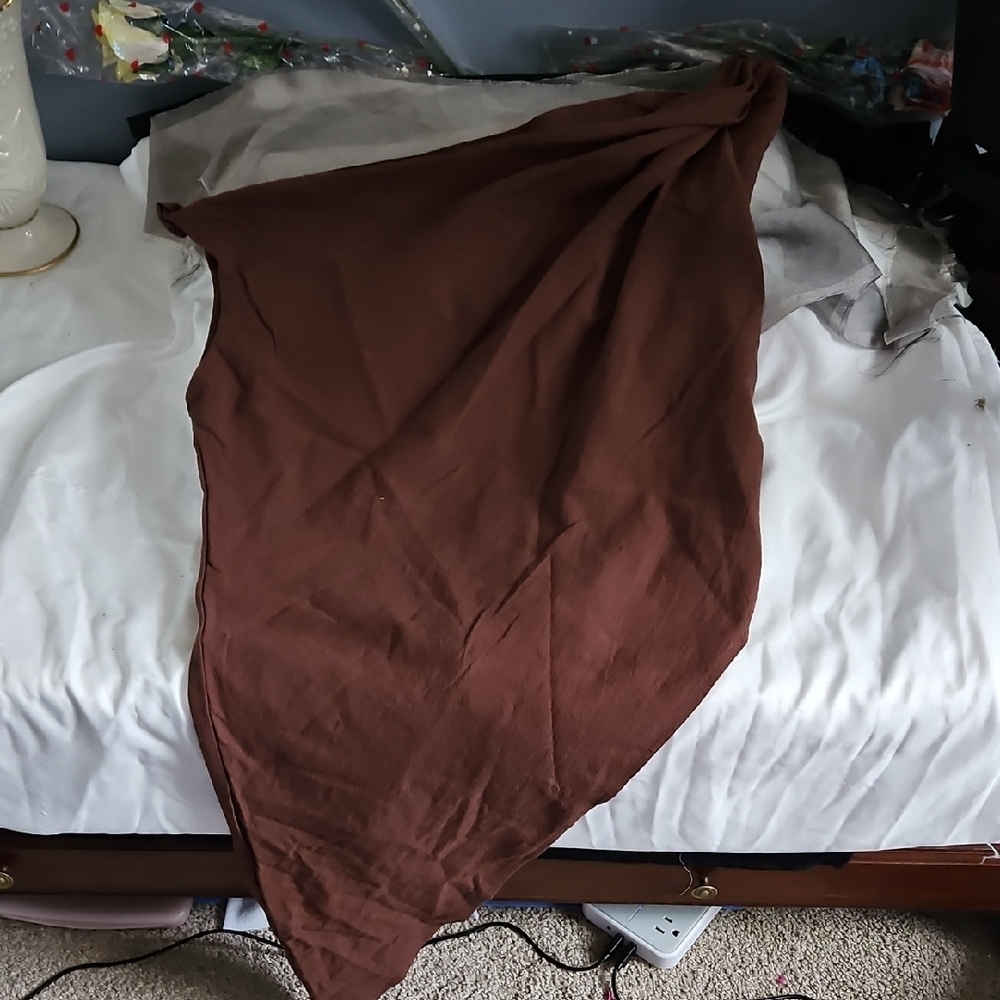 SHEIN Chocolate Brown Asymmetrical Top